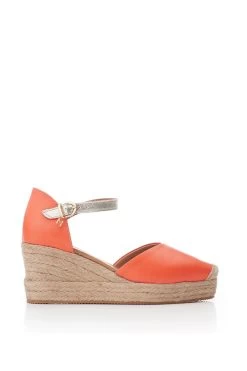 Moda In Pelle Espadrille Wedges With Ankle Strap