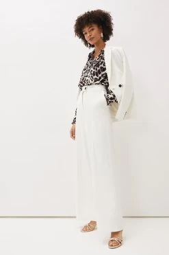 Phase Eight Cream Solange Wide Leg Suit Trousers -Fashion Women U17217s4