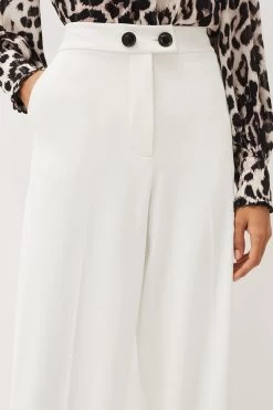 Phase Eight Cream Solange Wide Leg Suit Trousers -Fashion Women U17217s5