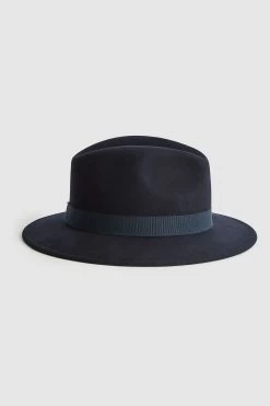 Reiss Ashbourne Wool Fedora Hat