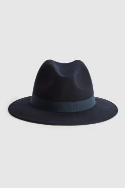 Reiss Ashbourne Wool Fedora Hat -Fashion Women U26 698s3