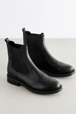 Next Forever Comfort® Brogue Leather Chelsea Boots