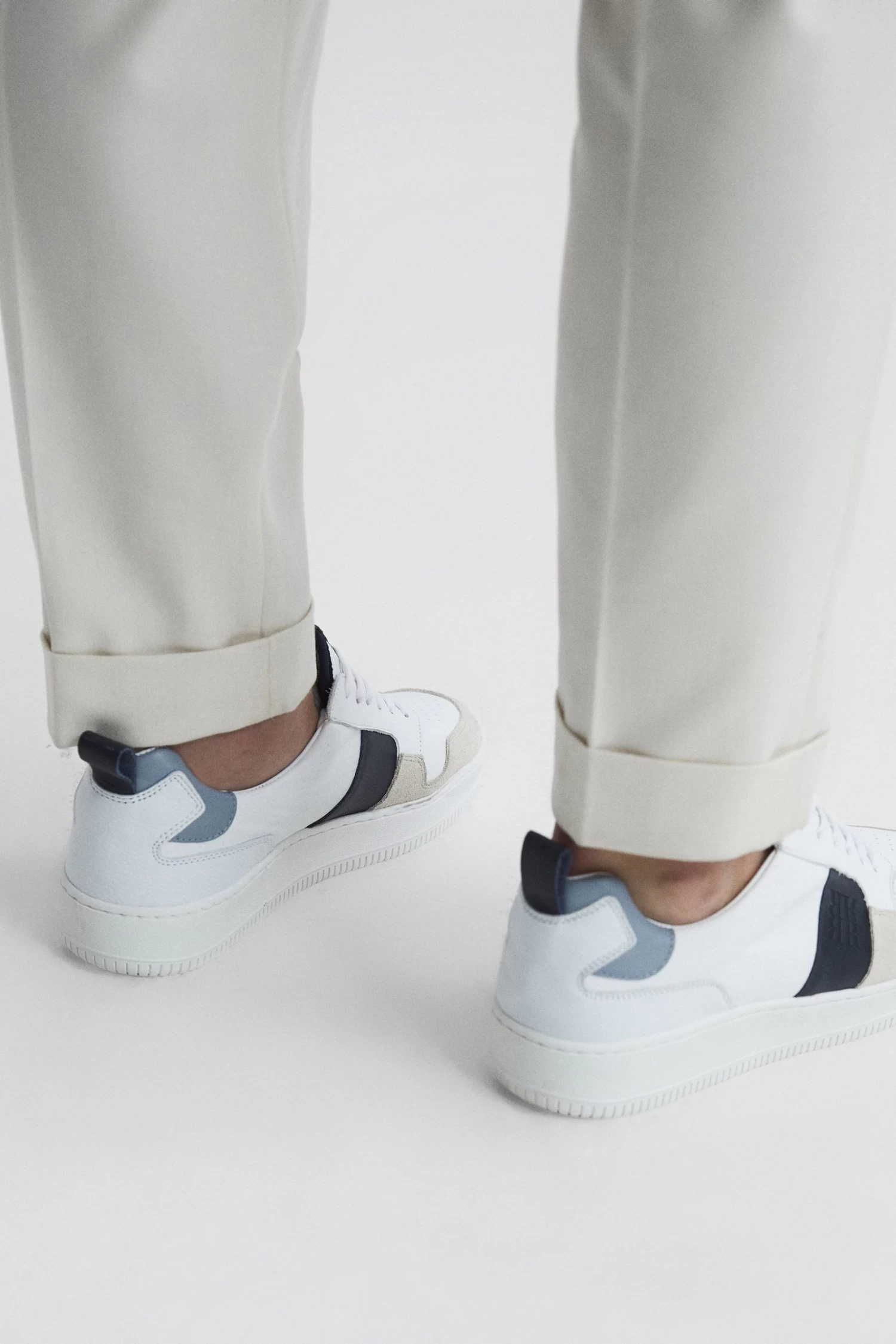 Reiss Aira Mid Top Leather Trainers 5 Reiss Aira Mid Top Leather Trainers - Image 3