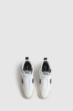 Reiss Aira Mid Top Leather Trainers 12 Reiss Aira Mid Top Leather Trainers -Fashion Women U36269s4