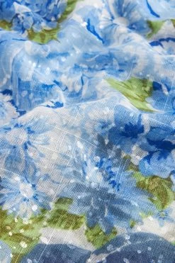 Next White/Blue Floral Foil Lightweight Scarf -Fashion Women U36308s4