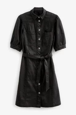 Next Coated Denim Shirt Dress -Fashion Women U36939s5