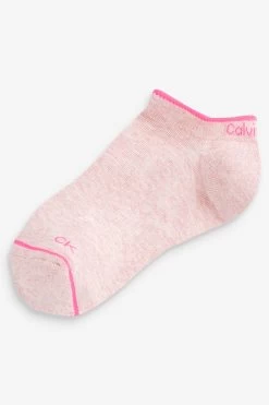 Calvin Klein Womens Pink Athleisure Sneaker Socks -Fashion Women U48809s5