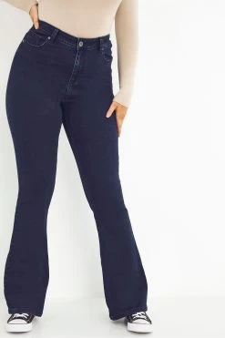 Simply Be Dark Indigo Kim Super Stretch Bootcut Long Leg Jeans