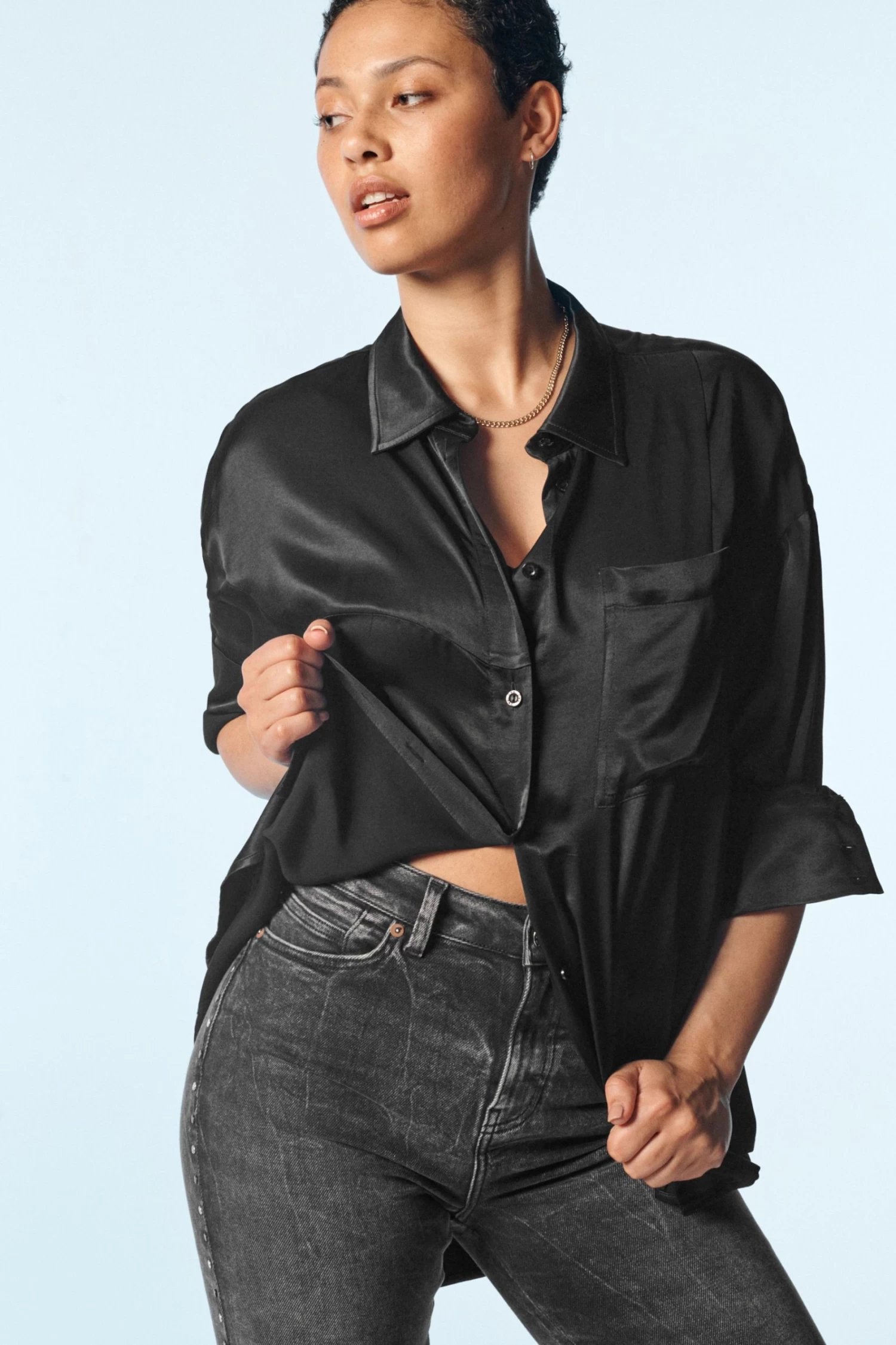 Next Own. Oversized Satin Shirt 4 Next Own. Oversized Satin Shirt - Image 2