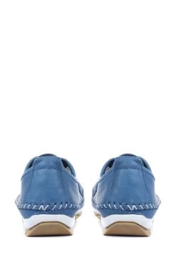 Pavers Ladies Leather Lace-Up Trainers -Fashion Women U55860s3