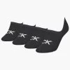 Calvin Klein Black Logo Invisible Socks 4 Pack -Fashion Women U56248s