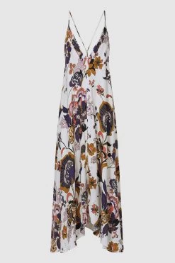 Reiss Mabel Print Plunge Neck Maxi Dress -Fashion Women U56913s2