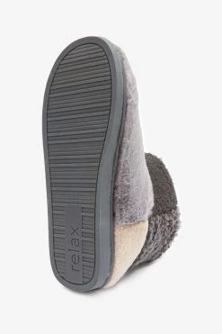 Next Grey Patchwork Forever Comfort® Boot Slippers -Fashion Women U57518s4