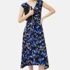 Jigsaw Blue Wildcat Sleeveless Dress -Fashion Women U59966s