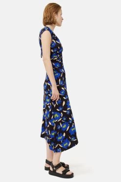 Jigsaw Blue Wildcat Sleeveless Dress -Fashion Women U59966s3