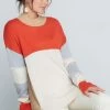 Next Orange/White Colourblock Cosy High Neck Jumper -Fashion Women U61 597s