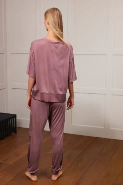Next Berry Purple Jersey Pyjamas With Satin Trims -Fashion Women U62 395s3
