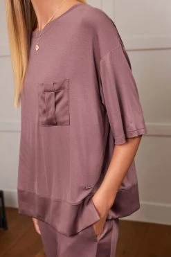 Next Berry Purple Jersey Pyjamas With Satin Trims -Fashion Women U62 395s5