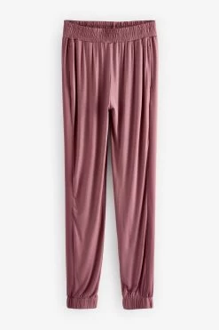Next Berry Purple Jersey Pyjamas With Satin Trims -Fashion Women U62395s3