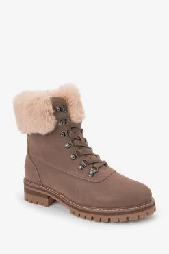 Next Forever Comfort® Faux Fur Lace-Up Ankle Boots -Fashion Women U65166s2