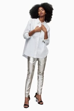 AllSaints Avril White Shirt -Fashion Women U65362s4