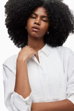 AllSaints Avril White Shirt -Fashion Women U65362s5
