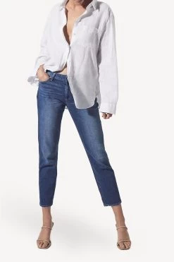 Paige Brigitte Mid Rise Boyfriend Jeans