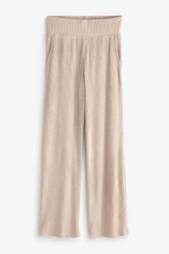 Triumph Cream Thermal High Waist Wide Leg Joggers -Fashion Women U70114s3