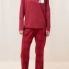 Triumph Red Character 01 Buttons Pyjama Set 1 Triumph Red Character 01 Buttons Pyjama Set -Fashion Women U70135s