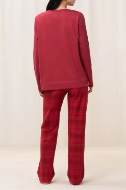 Triumph Red Character 01 Buttons Pyjama Set -Fashion Women U70135s2