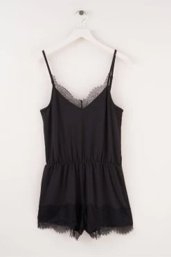 Truly Black Jersey Pyjama Jumpsuit -Fashion Women U73812s4