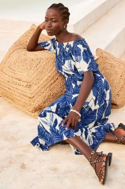 Next Off Shoulder Midi Summer Dress 9 Next Off Shoulder Midi Summer Dress -Fashion Women U77 276s3