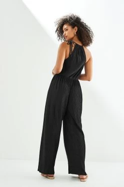 Next Halterneck Plissé Jumpsuit -Fashion Women U80 255s2