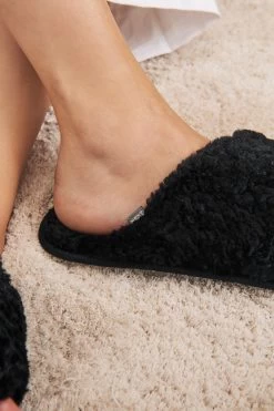 Next Recycled Faux Fur Cosy Crossover Slippers -Fashion Women U81 796s2