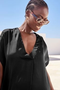 Next Satin Kaftan Coverup Beach Summer Dress -Fashion Women U87007s4