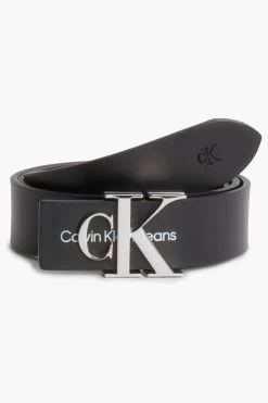 Calvin Klein Black Monogram Hardware Belt
