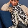 Next Zebra Print Border Midweight Scarf -Fashion Women U88 699s