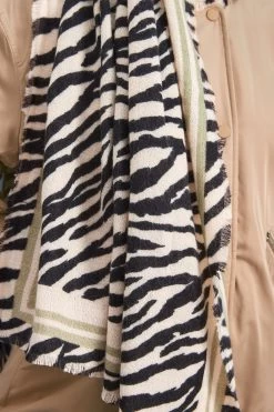 Next Zebra Print Border Midweight Scarf -Fashion Women U88 699s3