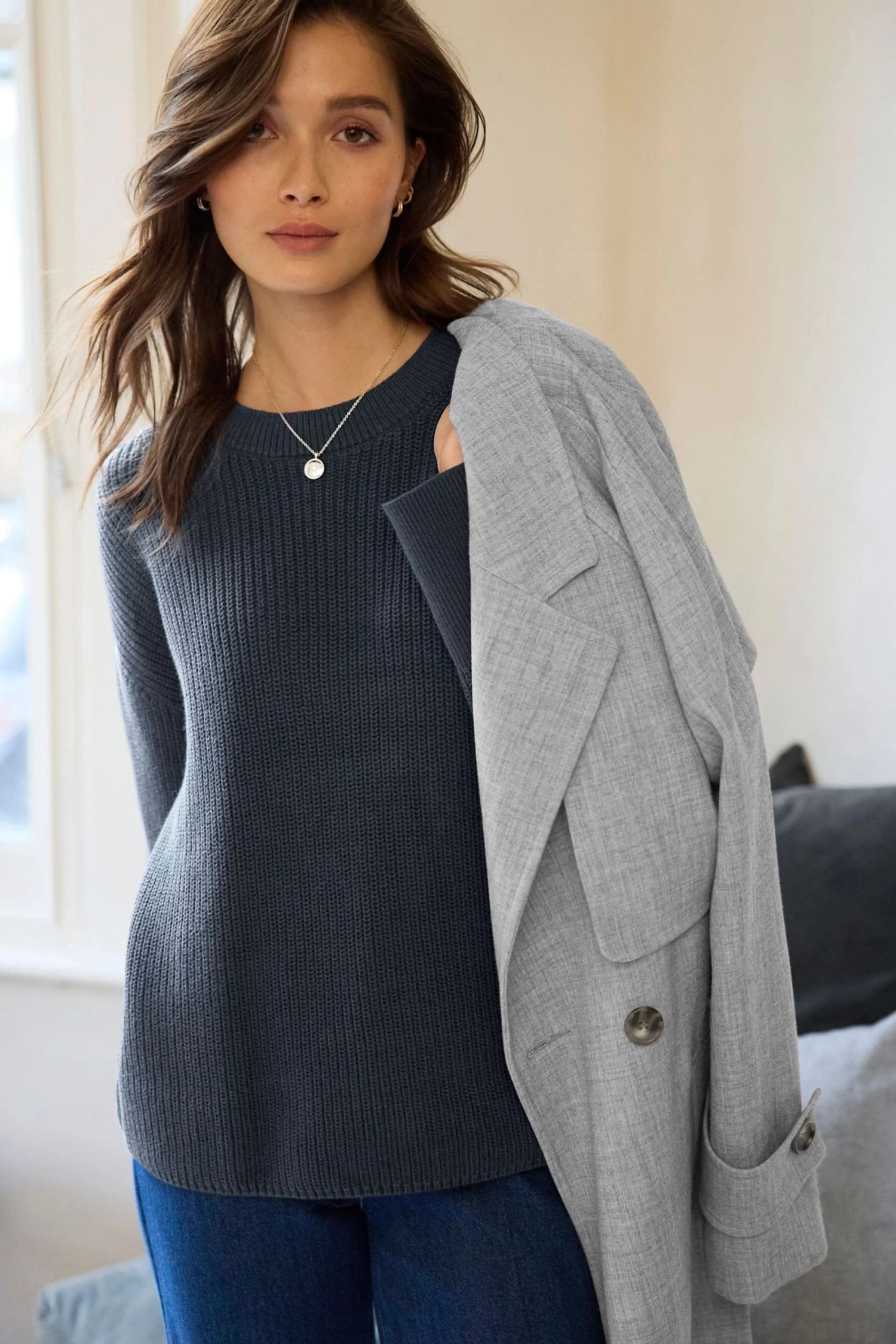 Next 100% Cotton Crew Neck Jumper 3 Next 100% Cotton Crew Neck Jumper