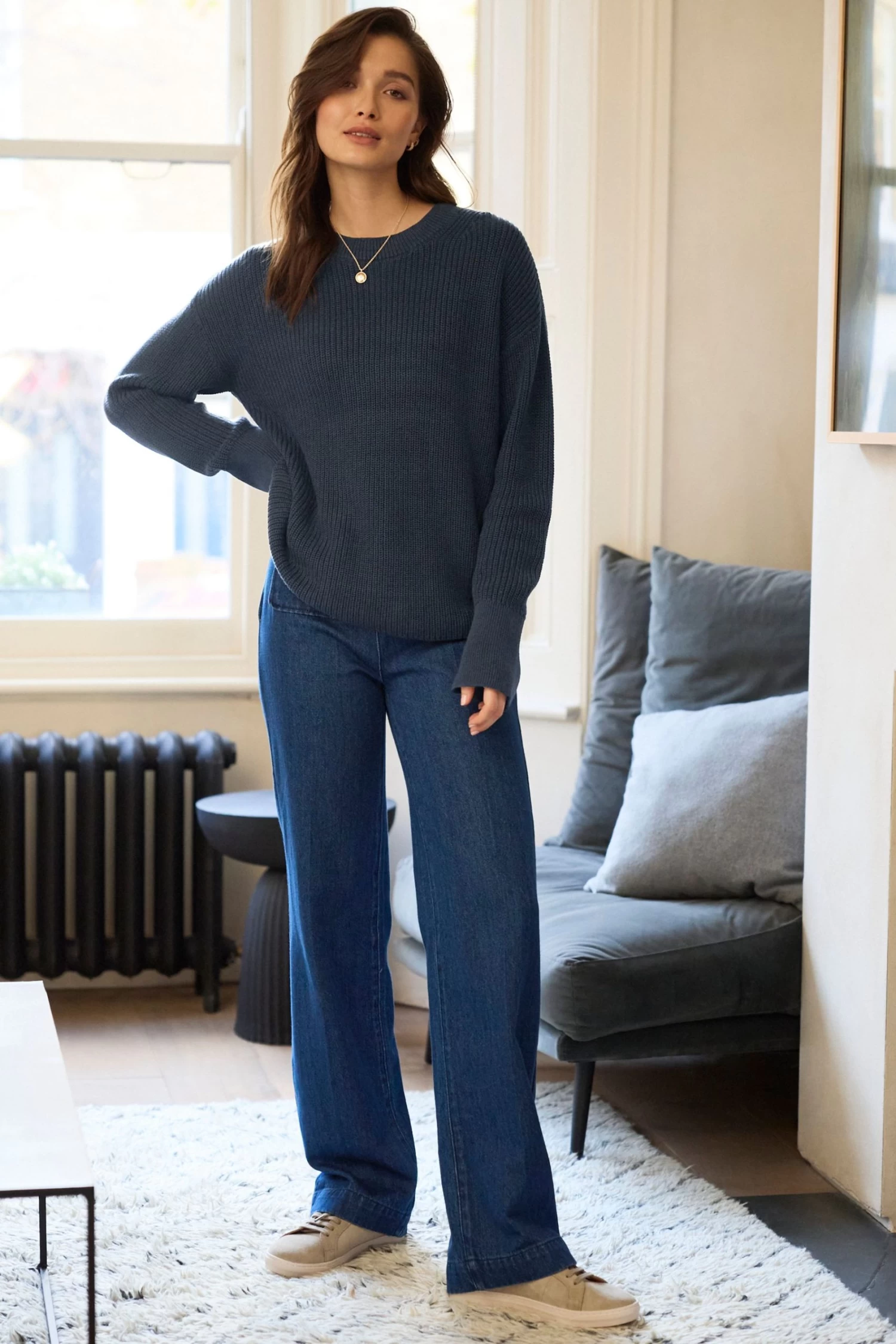 Next 100% Cotton Crew Neck Jumper 6 Next 100% Cotton Crew Neck Jumper - Image 4