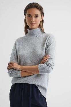 Reiss Chloe Cashmere Roll Neck Jumper