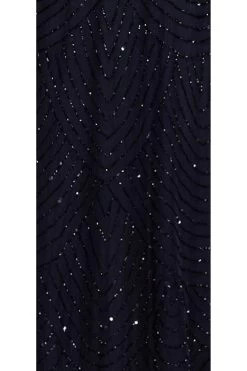 Adrianna Papell Black Blouson Beaded Dress -Fashion Women U93269s5