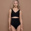 Bye Bra Black Invisible High Waist Thongs