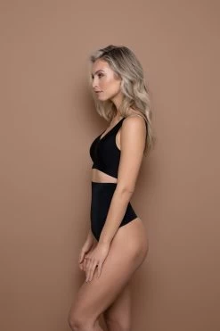 Bye Bra Black Invisible High Waist Thongs -Fashion Women U95291s3