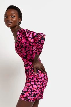 River Island Blue Bardot Scuba Dress -Fashion Women U99817s3